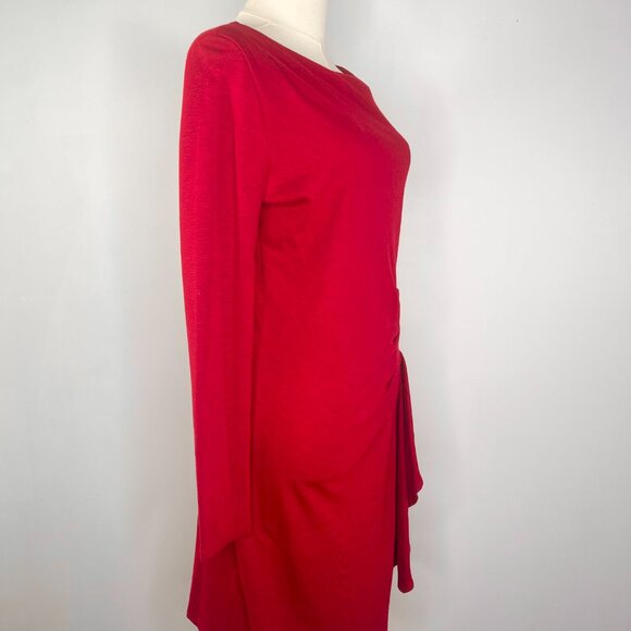 Ronen Chen - Red Long Sleeve Bodycon Dress - Picture 4 of 7